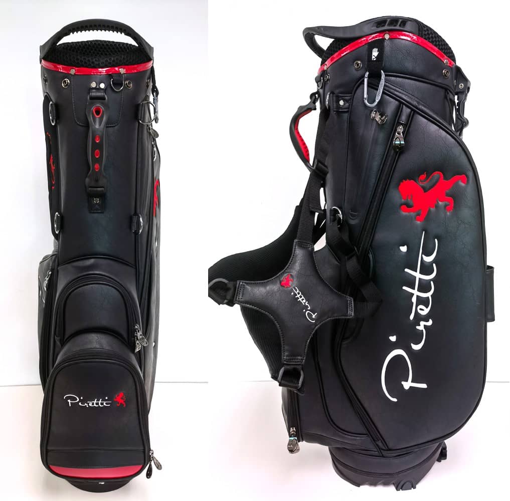 Piretti ゴルフバッグ 黒/赤 Piretti Limited Edition Deluxe Stand Bag - Black – Piretti Golf